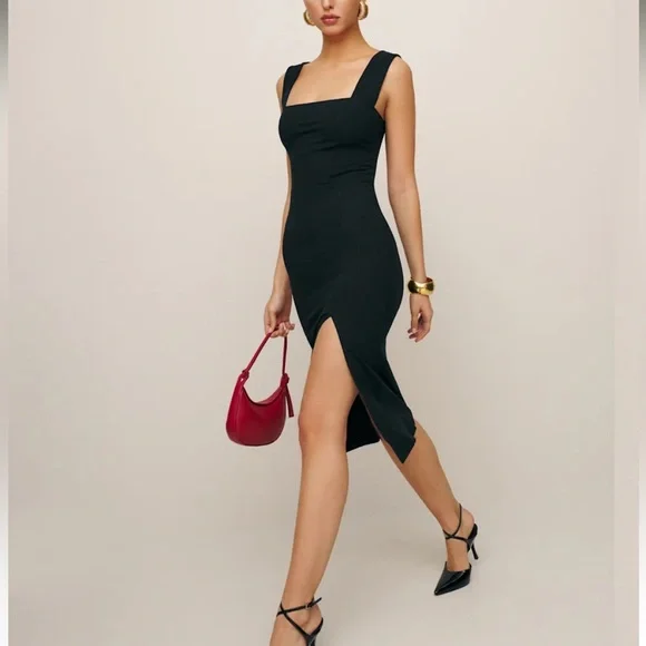 Reformation Cassi Knit Dress | Black | XS